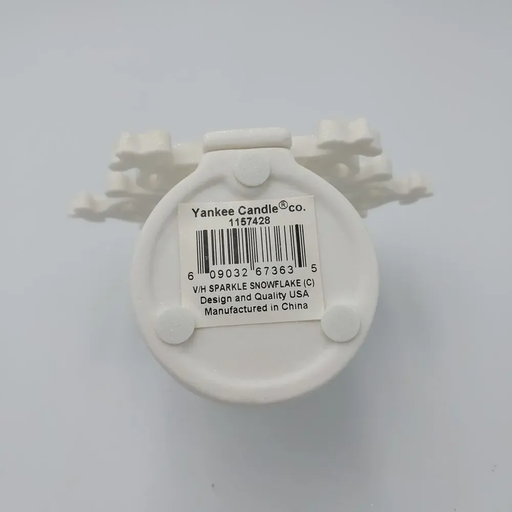 Yankee Candle Sparkle Snowflake Votive Candle Holder‎ 1157428 Vtg
